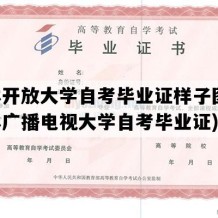 吉林开放大学自考毕业证样子图片(吉林广播电视大学自考毕业证)