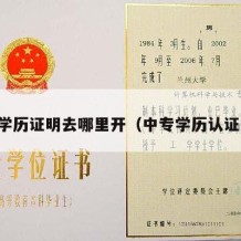 中专学历证明去哪里开（中专学历认证报告）