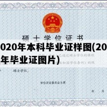 2020年本科毕业证样图(2020年毕业证图片)