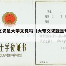 大专文凭是大学文凭吗（大专文凭就是专科文凭吗）