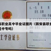 新安县职业高中毕业证图片（新安县职业高级中学是中专吗）