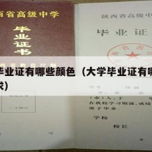 大学毕业证有哪些颜色（大学毕业证有哪些颜色要求）