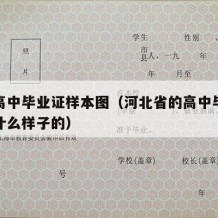 河北高中毕业证样本图（河北省的高中毕业证都是什么样子的）