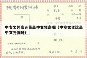 中专文凭高还是高中文凭高呢（中专文凭比高中文凭低吗）