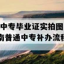 祁东县中专毕业证实拍图片(2021年湖南普通中专补办流程）