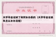 大学毕业证掉了如何补办新的（大学毕业证丢失怎么补办流程）