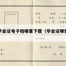 大学毕业证电子档哪里下载（毕业证哪里找电子档）