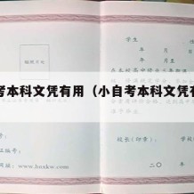 小自考本科文凭有用（小自考本科文凭有用吗现在）