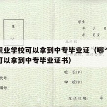 哪个职业学校可以拿到中专毕业证（哪个职业学校可以拿到中专毕业证书）