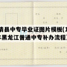 宝清县中专毕业证图片模板(1990年黑龙江普通中专补办流程）