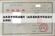 山东高中学历证图片（山东省的高中毕业证什么样的）