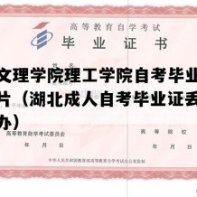 湖北文理学院理工学院自考毕业证实拍图片（湖北成人自考毕业证丢了怎么补办）