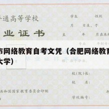 合肥市网络教育自考文凭（合肥网络教育升学历的大学）