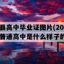 遂川县高中毕业证图片(2002年江西普通高中是什么样子的）