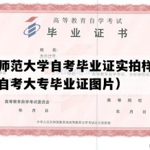 阜阳师范大学自考毕业证实拍样本（安徽自考大专毕业证图片）