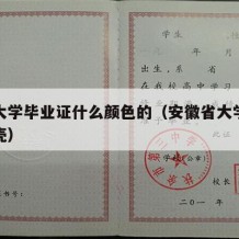 安徽大学毕业证什么颜色的（安徽省大学毕业证外壳）