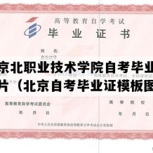 北京京北职业技术学院自考毕业证实拍图片（北京自考毕业证模板图片）