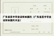 广东省高中毕业证样本图片（广东省高中毕业证样本图片大全）