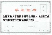 合肥工业大学函授本科毕业证图片（合肥工业大学函授本科毕业证图片样本）