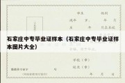 石家庄中专毕业证样本（石家庄中专毕业证样本图片大全）