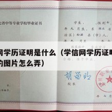 学信网学历证明是什么（学信网学历证明是什么样的图片怎么弄）