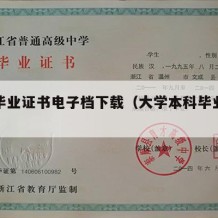 大学毕业证书电子档下载（大学本科毕业证电子版）