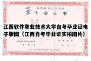 江西软件职业技术大学自考毕业证电子版图（江西自考毕业证实拍图片）