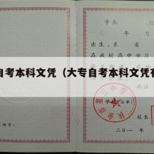 大专自考本科文凭（大专自考本科文凭有用吗知乎）