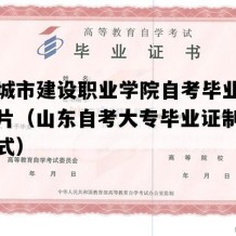 山东城市建设职业学院自考毕业证实拍图片（山东自考大专毕业证制作联系方式）