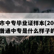 儋州市中专毕业证样本(2008年海南普通中专是什么样子的）