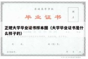 正规大学毕业证书样本图（大学毕业证书是什么样子的）