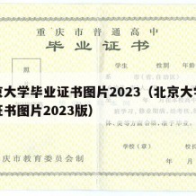 北京大学毕业证书图片2023（北京大学毕业证书图片2023版）