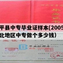 滦平县中专毕业证样本(2005年河北地区中专做个多少钱）