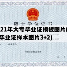 2021年大专毕业证模板图片(大专毕业证样本图片3+2)