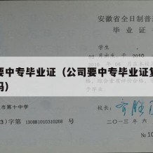 公司要中专毕业证（公司要中专毕业证复印件会查吗）