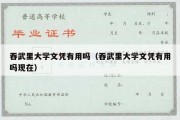 吞武里大学文凭有用吗（吞武里大学文凭有用吗现在）