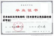 艺术本科文凭有用吗（艺术类考公务员最吃香的专业）