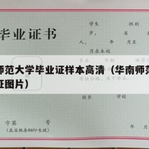 华南师范大学毕业证样本高清（华南师范大学毕业证图片）