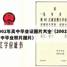 2002年高中毕业证图片大全（2002年高中毕业照片图片）