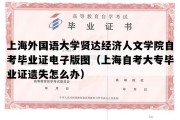 上海外国语大学贤达经济人文学院自考毕业证电子版图（上海自考大专毕业证遗失怎么办）