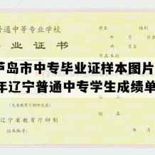 葫芦岛市中专毕业证样本图片(2023年辽宁普通中专学生成绩单）