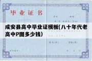 成安县高中毕业证模板(八十年代老高中P图多少钱）