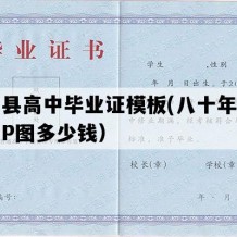 成安县高中毕业证模板(八十年代老高中P图多少钱）