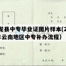 云龙县中专毕业证图片样本(2007年云南地区中专补办流程）