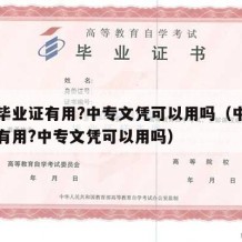 中专毕业证有用?中专文凭可以用吗（中专毕业证有用?中专文凭可以用吗）