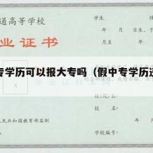 假中专学历可以报大专吗（假中专学历违法吗）