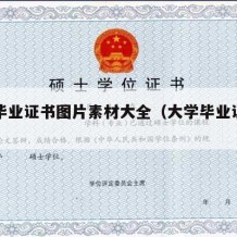 大学毕业证书图片素材大全（大学毕业证书样子）