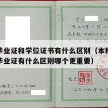 本科毕业证和学位证书有什么区别（本科学位证和毕业证有什么区别哪个更重要）