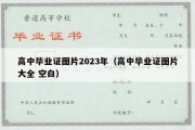 高中毕业证图片2023年（高中毕业证图片大全 空白）