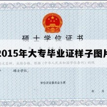 2015年大专毕业证样子图片